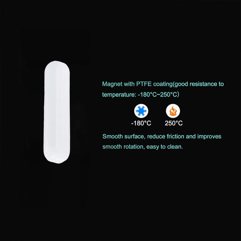 MECCANIXITY Magnetic Stirrer Mixer Stir Bar Rod 40mm(1.57") x9mm Cylinder Shape PTFE Coating Magnet White for Laboratory 2Pcs...