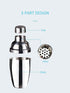 FRONTIER Cocktail Wine Shaker - Stainless Steel Martini Shaker with Cap and Strainer - 10OZ...