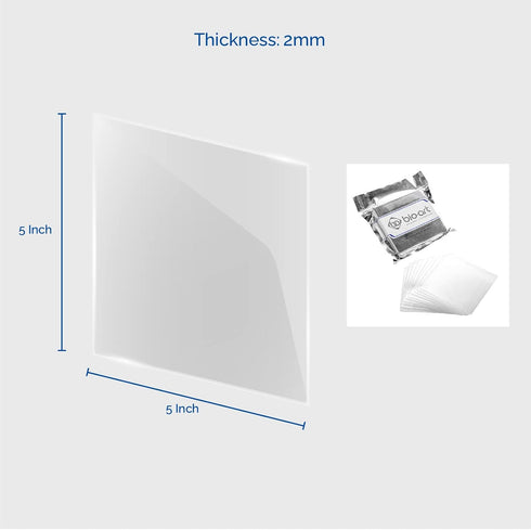 Dental Soft Splint, 10 Sheets 2.0 mm Dental Lab Splint Thermoforming Material for Vacuum Forming Machine 5'' x 5''...