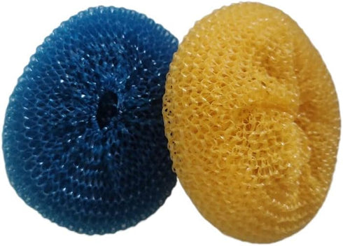 Plastic Dish Scrubbers for Dishes, Nylon Pot Round Scrubber Scouring Pad, Colorful Non Scratch Mesh Scouring Dish Pads Scrubbers for Cookware (24 ...