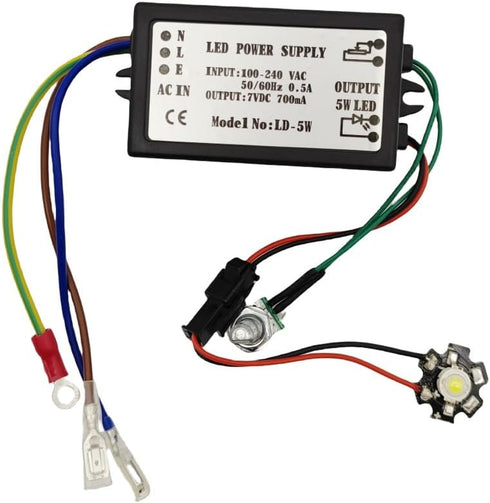 5W LED Light Microscope Power Supply Light Source for Microscope Repairing Built-in Dimming Power Module...