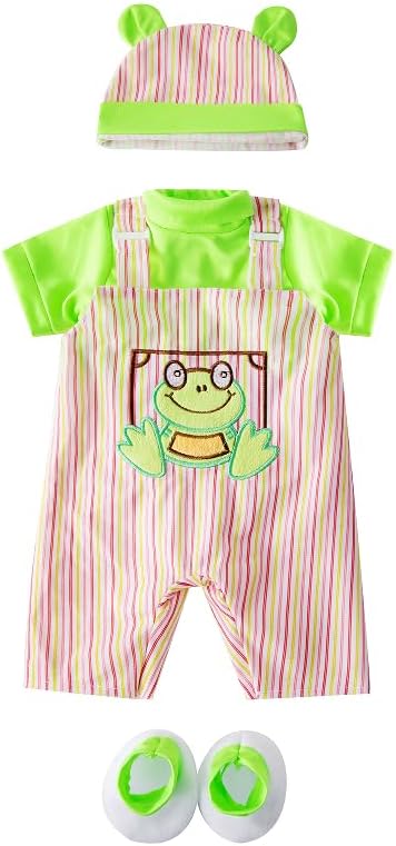 Reborn Baby Doll Clothes Baby Doll Clothing Outfit Accessories 3 Pices Sets for 17-22 Inches Newborn Boy & Girl...