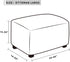 Easy-Going Stretch Ottoman Cover Folding Storage Stool Furniture Protector Soft Rectangle slipcover with Elastic Bottom(Ottoman Large,Navy)...