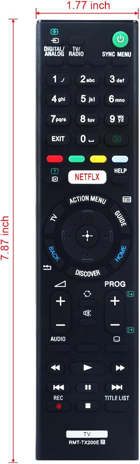 New RMT-TX200E Replace Remote fit for Sony Bravia TV KD-65XD7505 KD-55XD7005 KD-49XD7005 KD-65XD7504 KD-55XD700 KD-49XD700 KD-65XD750 KD-55X700D R...