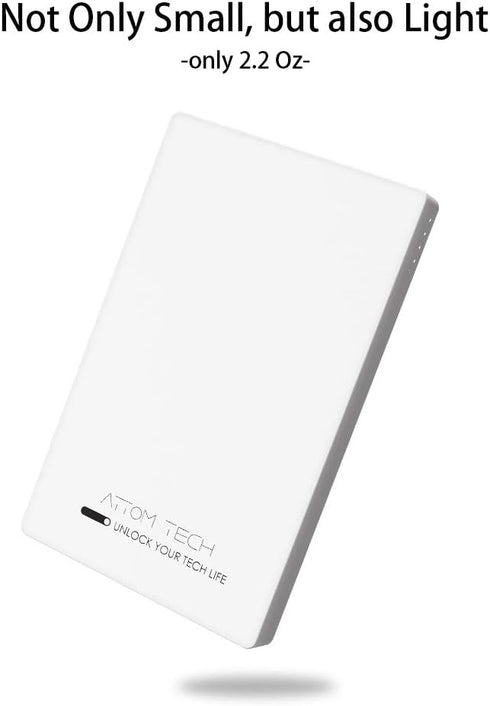 Dual USB Output Super Slim Power Bank Ultra Thin, 3000mAh Portable Charger Mini External Phone Battery Pack Small Dual Outlet, Emergency Phone Pow...