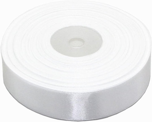 1" Solid Satin Ribbon 50 Yards Roll for Wedding Details, Sewing Projects, Gift Wrapping, Invitation Embellishments and Crafting Projects Etc (Whit...