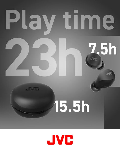 JVC Compact and Lightweight Gumy Mini True Wireless Earbuds Headphones, Long Battery Life (up to 23 Hours), Sound with Neodymium Magnet Driver, Wa...