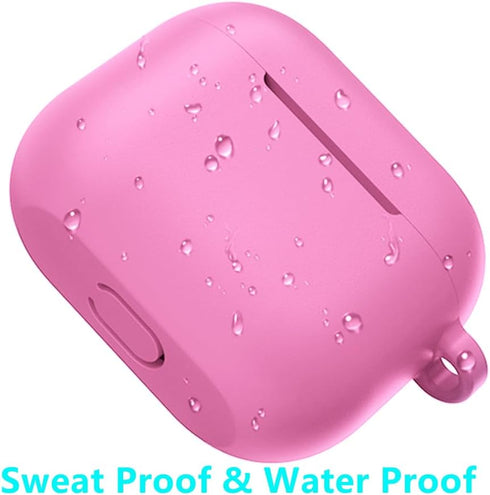AirPods 3 Case Cover with Keychain, Soft Silicone Protective Case Compatible with AirPod 3rd Generation 2021, Shockproof, Colorful Earbuds Case Su...