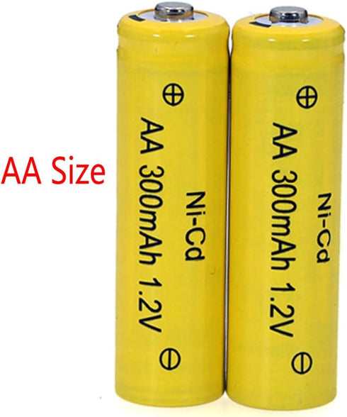 FULIN 12 Packs 1.2V AA 300mAh Ni-Cd Rechargable Batteries for Solar Lights,Lawn Landscape Lighting(AA Size)...