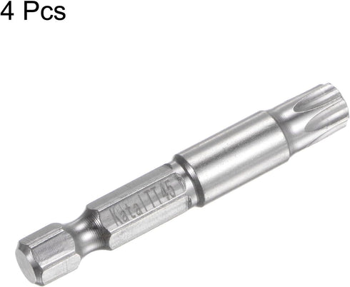 4pcs TT45 Star 7 Point Screwdriver Bit 1/4" Hex Shank 2" Length Magnetic Security Torx Screw Driver Power Tool...