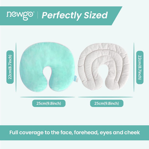 NEWGO Microwave Heating Pad for Face, Hot Cold Gel Ice Pack for Sinus Pressure Relief, Sinus Relief Mask for Migraine, Tension, Stress, Headache, ...