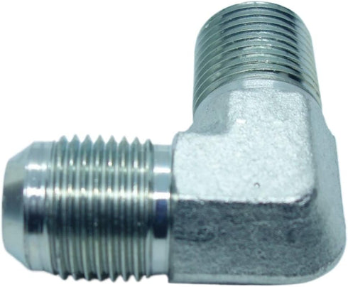 1 Piece 5/8" Male JIC (7/8"-14 Tpi) x 1/2" Male NPT Hydraulic Fitting 37° Flare to 90° Elbow Pipe Adapter...