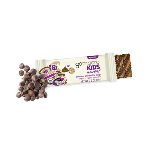 GoMacro Kids MacroBar Organic Vegan Snack Bars - Chocolate Chip Cookie Dough (0.90 Ounce Bars, 7 Count)...