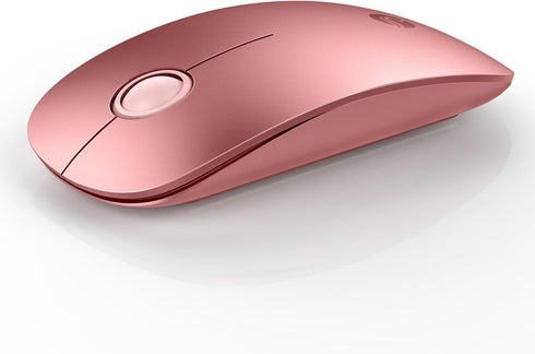 Bluetooth Wireless Mouse - (BT5.1+USB) Dual Connectivity, Quiet Click, Low Power, and 1600 DPI, Portable Cordless Mouse for Mac, Laptop, MacBook P...