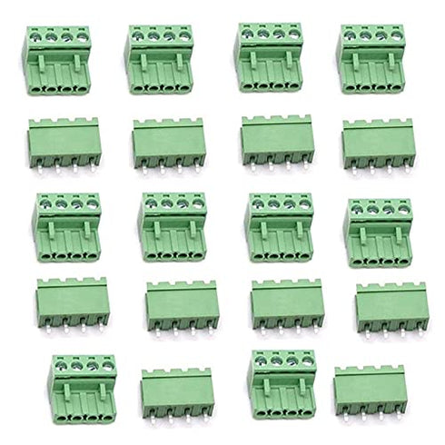 LuoQiuFa10 Set 4-Pin 5.08mm Pitch Male Female PCB Screw Terminal Block...