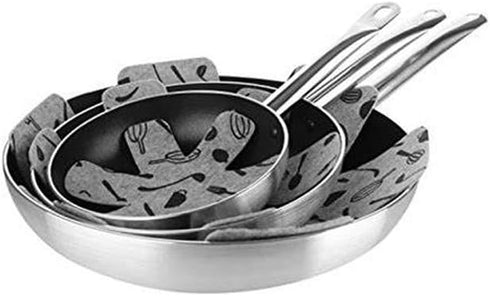 6 Piece Pot & Pan Protectors - Anti Slip Dividers, Separator to Prevent Scratching, Grey (Medium Size/13.78 Inch)...
