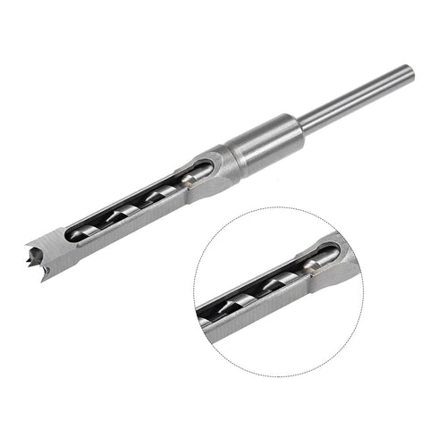 uxcell Square Hole Drill Bit, 1/2 Inch High-Carbon Steel Hollow Chisel Mortise Power Tool for Woodworking...