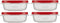 Rubbermaid Food Storage Containers, 1.25 Cup Food Storage Containers, 9 Peice Set, Easy Find Lids, 4 Containers, 4 Lids Chalk Pen And Chalk Labels...