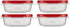 Rubbermaid Food Storage Containers, 1.25 Cup Food Storage Containers, 9 Peice Set, Easy Find Lids, 4 Containers, 4 Lids Chalk Pen And Chalk Labels...