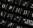 English US Large Letters Keyboard Stickers Matte Non Transparent Black Background (Upper CASE) by 4Keyboard...