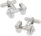Dumbbell Cufflinks Barbell Weight Lifting Trainer Cross Fit Cuff Links...