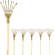 6Pcs Mini Zen Garden Rake Miniature Ash Rake Model Small Metal Rake Tiny Rake Planting Tools Decor for Crafts Photo Prop - Gold...