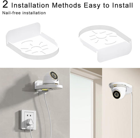 3 Pack Small Shelf, Security Camera Wall Mount Holder, Baby Monitor Mount,360°Rotation Security Bracket,Camera Not Included(3pack, White)...