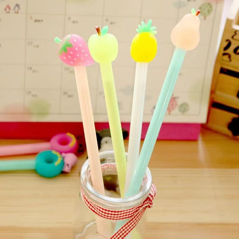 Cartoon Animal Pens Ink Pens Gel Pen Writing Pens Neutral Pens School Office Supplies Kids Gifts 0.5mm Ball Point cone Strawberry Pen Sydney Pen A...