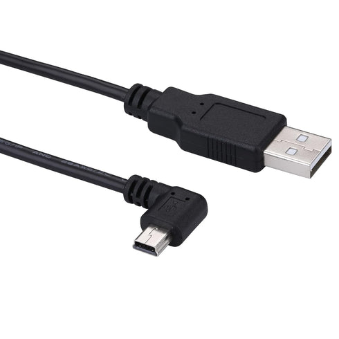 3M USB A to Mini B USB Cable 90 Degree Data Sync Charge Cord with 5 pcs Wiring Clips for Nextbase Dash Cam Car GPS Navigator DVR Digital Camera (R...