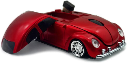Wireless Mouse, TDRTECH Cool Sports Car Shaped Mouse 2.4GHz Optical Gaming Mouse for Computer PC Notebook Laptop-Red...