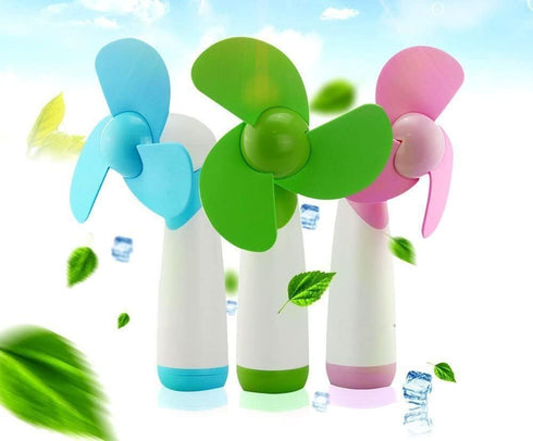 JDYYICZ Mini Handheld Fan Personal Fan Battery Soft Foam Blades Powered for Home and Travel (Green 1pcs)...