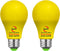 Explux A19 Dusk to Dawn LED Yellow Light Bulbs, 60W Equivalent, Photo Sensor Control Auto Dusk-Dawn On/Off, Porch Light Bulbs, 2-Pack...