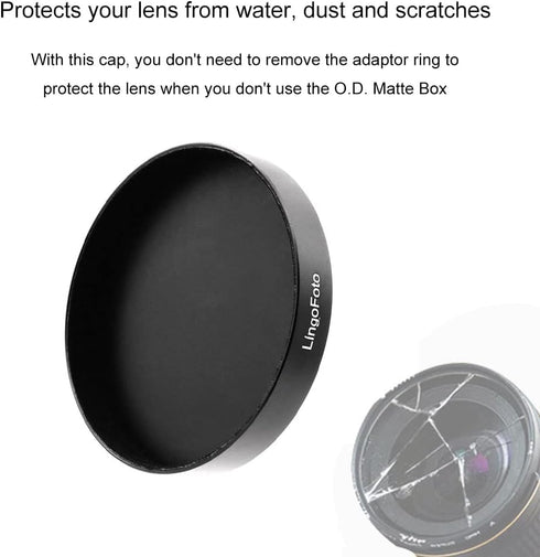 Metal Cap for 95mm/85mm /80mm O.D. Matte Box Step Up Ring, Camera Metal Lens Cap Lens Protection Cover for LingoFoto 86mm/82mm/77mmStep Up Ring (8...