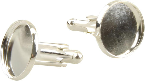 Men’s Cufflinks Cuff Links Button Cabochon Blank Trays Frame for DIY Craft...