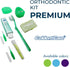 Orthodontic Oral Care Kit for Cleaning Brackets Braces, Includes Toothbrush and Cap, Travel Toothbrush, Dental Floss 12m, Dental Wax, Floss thread...