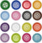 Libiline 100pcs Resin Button Solid Color 4Holes Craft Clothe Sewing Card Making Sweater Shirt (Multi-Color, 1"(25mm))...