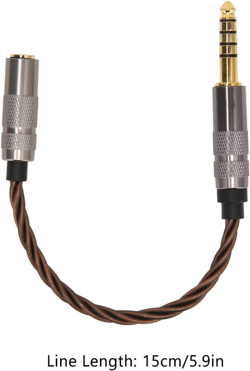 4.4MM Balanced Male to 3.5MM Balanced Female Adapter Cord, Gold Plated Portable Headphone Adapter Cable for Music Lovers...