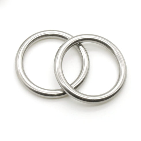 5PCS Stainless Steel O-Rings 6mm Thickness Heavy Duty Welded Metal Rings for Hanging Flower Basket Crafts, Hardware Accessories (40mm ID)...