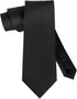 Black Ties For Men Solid Color Formal Neckties 3.75''(9.5CM) XL Tie Big Ties For Men...