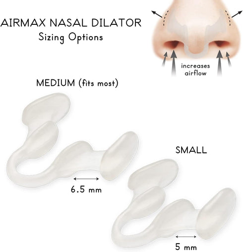 AIRMAX Nasal Dilator for Better Sleep - Natural, Comfortable, Anti Snoring Device, Snoring Solution for Maximum Airflow and Easier Breathing (Medi...