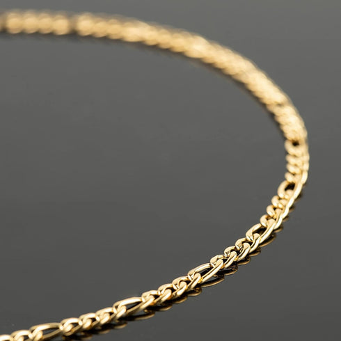 UMAOKANG 16.4 Feet Gold Stainless Steel Figaro Chains Link Spool Necklace Chain Bulk with Lobster Clasps and Jump Rings for Choker Necklaces Jewel...