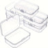 Clear Plastic Storage Box, Beads Container With Hinged Lid Hardware Supplies (6pcs,8.5 * 6.*2.5cm)...