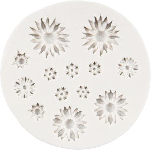 Daisy Flower Fondant Mold Flower Candy Silicone Molds For Cake Decoration Cupcake Topper Chocolate Cupcake Topper Sugar Craft Polymer Clay Gum Pas...