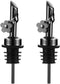 2 Pack Stainless Steel Oil Pour Spouts, Premium Replacement Bottle Pourers Oil Spout Liquor Pourers Auto Flip Feature for Liquids, Olive Oil, Wine...