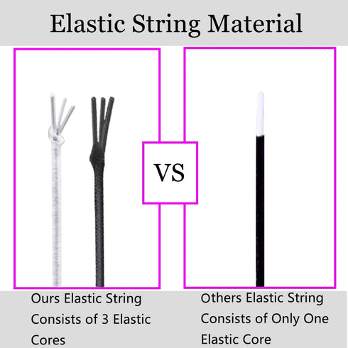Elastic String for Bracelets, 2 Rolls 1 mm Sturdy Stretchy Elastic Cord for Jewelry Making, Necklaces, Beading Black and White...