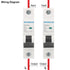 Baomain 6A AC Miniature Circuit Breaker, AC 400V 50Hz 6000A 1 Pole Circuit Breaker,C65 MCB DIN Rail Mount, MBM6C-1P (63 Amp)...