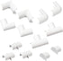 D-Line Small Cable Raceway Accessory Pack, Join 0.78in x 0.39in Cord Cover Lengths, 13 Accessories Included, Hide Cords Around a Variety of Angles...