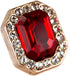 Emerald Cut Ruby Rhinestone Sewing Shank Buttons 20 Pcs - 12X10mm, 1/2"...
