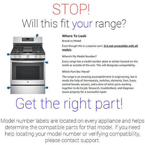 Supplying Demand 7212P043-60 7212P034-60 Range Oven Door Seal Gasket Replacement 52 Inches 12 Mounting Clips Model Specific Not Universal
