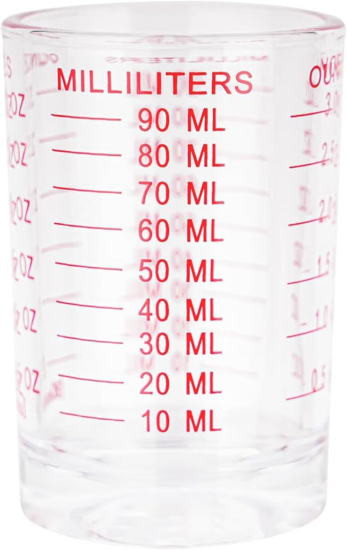 BCnmviku 1 PACK Shot Glass Measuring Cup 3 Ounce/90ML Liquid Heavy High Espresso Glass Cup...